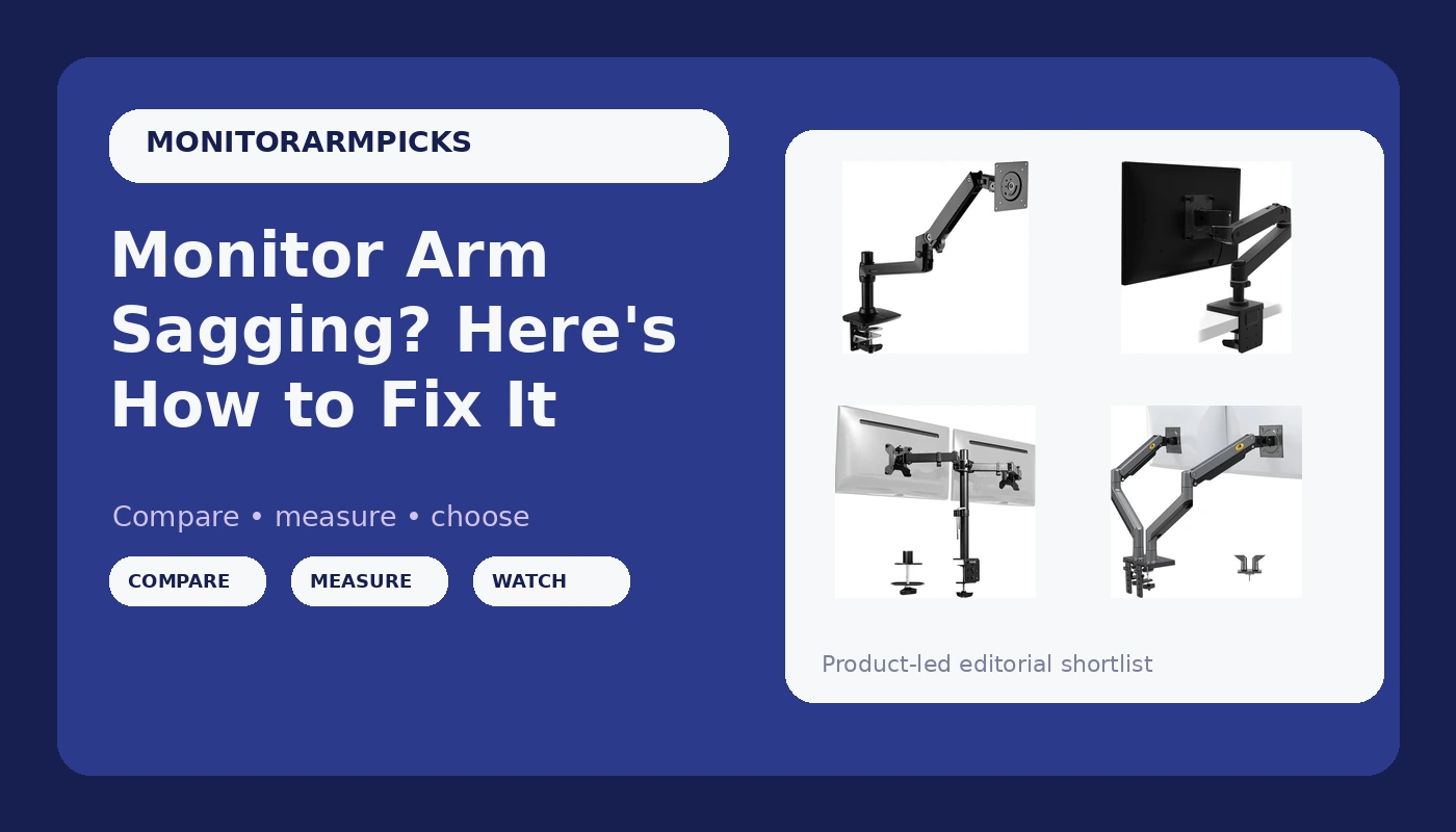 Monitor Arm Sagging? Here's How to Fix It - MonitorArmPicks review with measurements and honest opinion