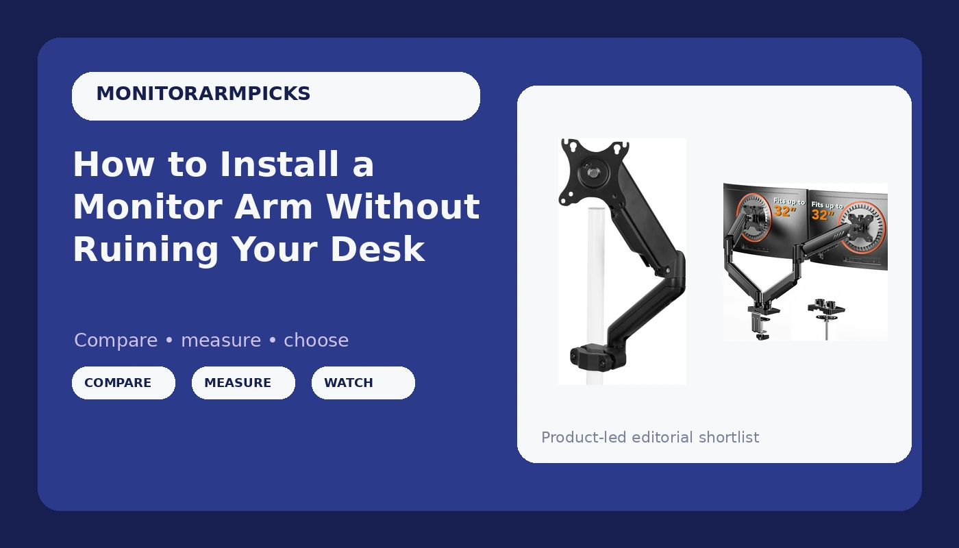 How to Install a Monitor Arm Without Ruining Your Desk