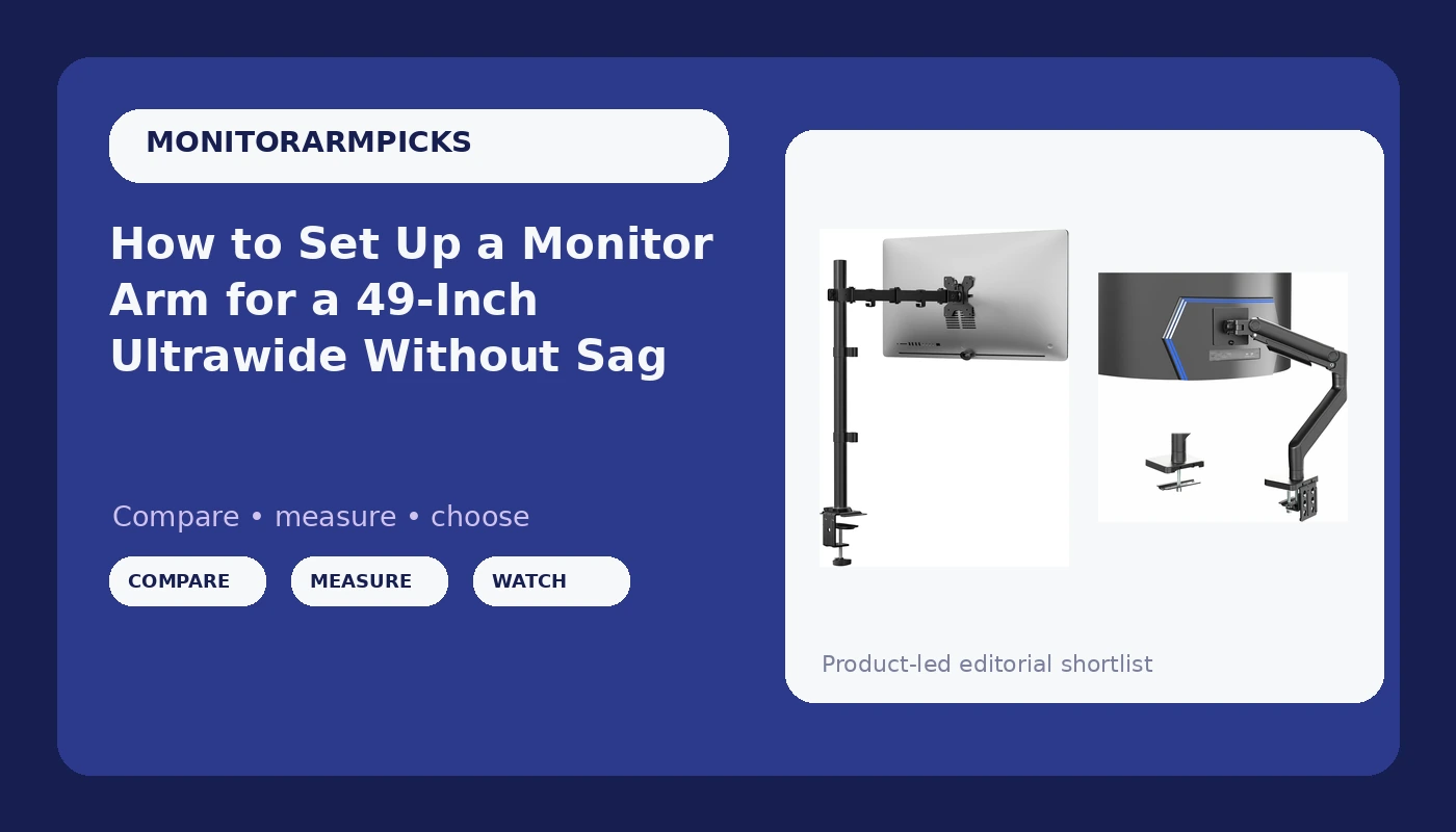 How to Set Up a Monitor Arm for a 49-Inch Ultrawide Without Sag