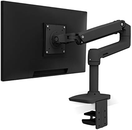 Ergotron – LX Monitor Arm, Single Monitor Desk Mount – fits Flat Curved Ultrawide Computer Monitors up to 34 Inches, 7 to 25 lbs, VESA 75x75mm or 100x100mm – Matte Black